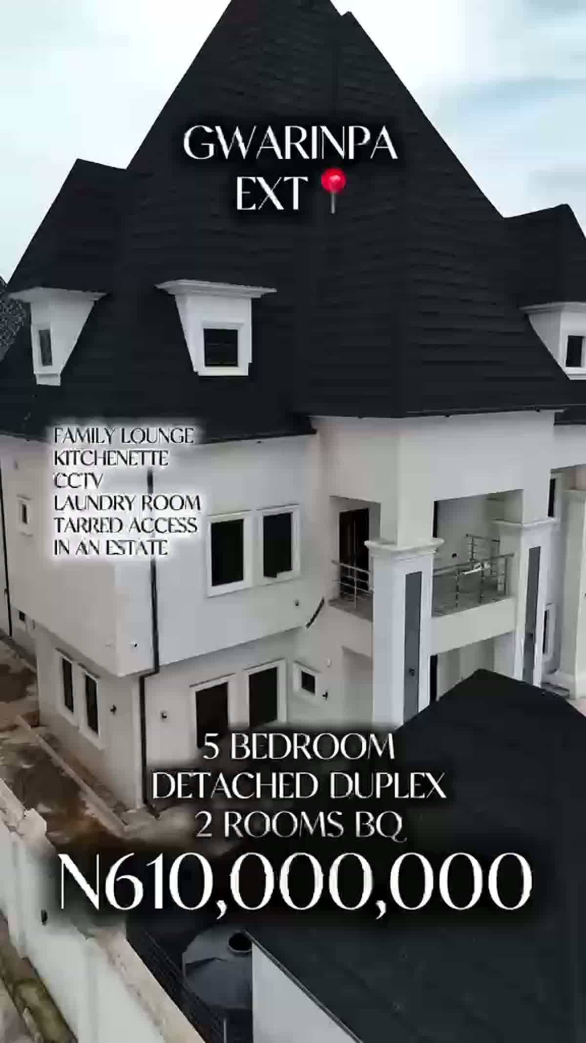 5-Bedroom Detached Duplex with 2-Room BQ in Gwarinpa Extension