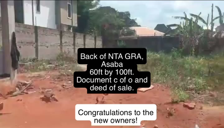 60 x 100 ft Land, Back of NTA GRA, Asaba, Back of NTA GRA, Asaba, Delta State